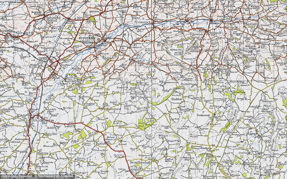 Old Map of Blackborough, 1946 in 1946