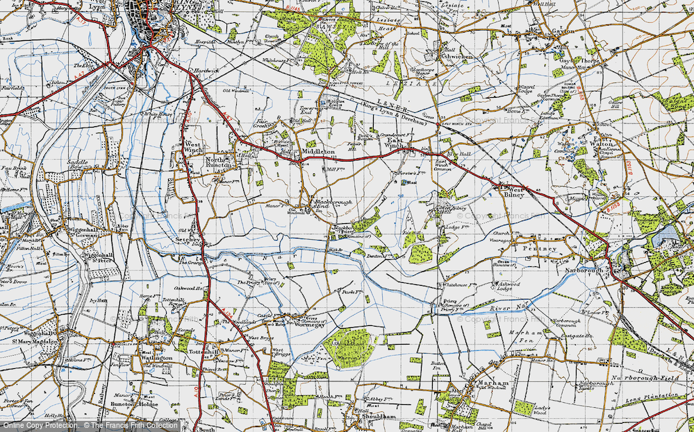 Old Map of Blackborough, 1946 in 1946