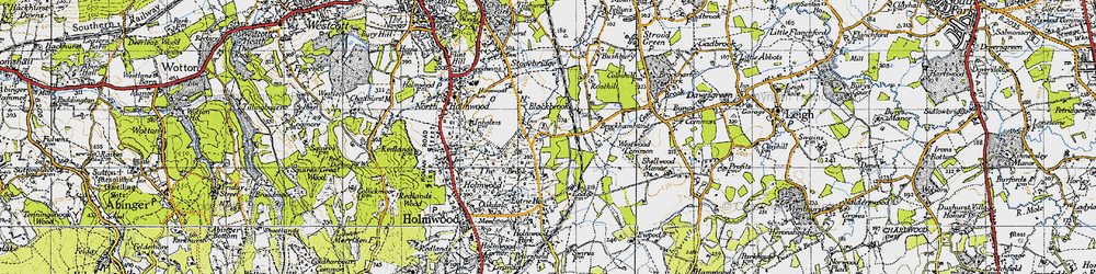Old map of Blackbrook in 1940