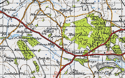 Old map of Blackbrook in 1946