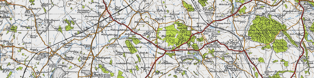 Old map of Blackbrook in 1946