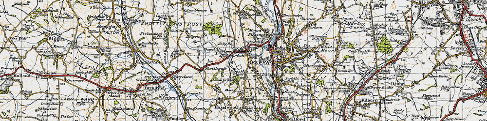 Old map of Lumb Grange in 1946