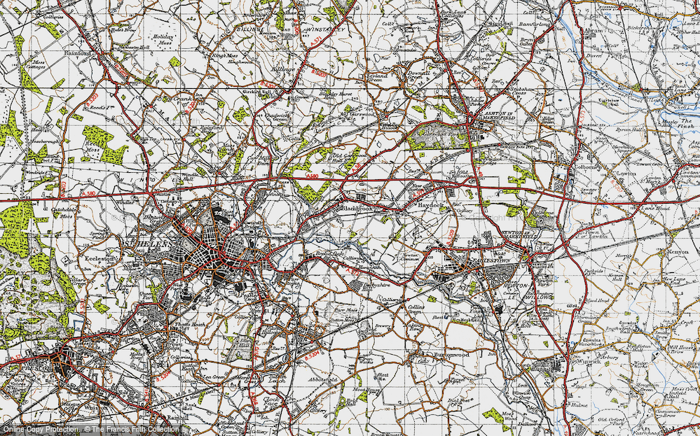 Old Map of Blackbrook, 1947 in 1947