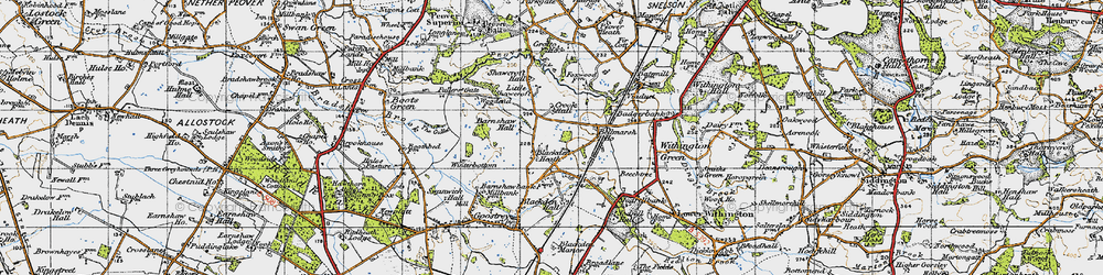 Old map of Blackden Heath in 1947