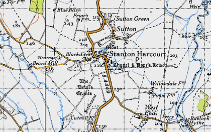 Old map of Blackditch in 1947