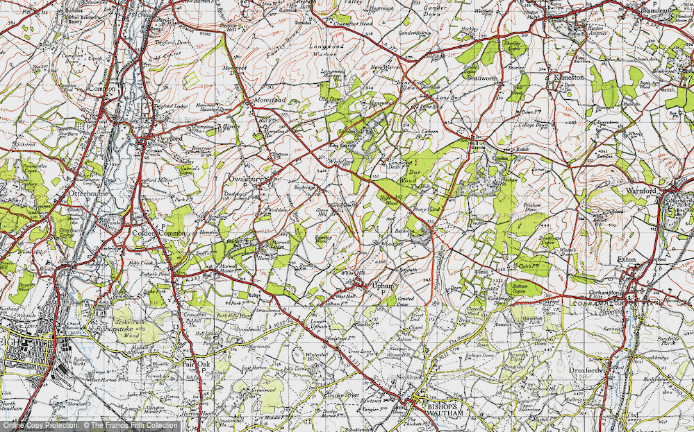 Old Map of Blackdown, 1945 in 1945