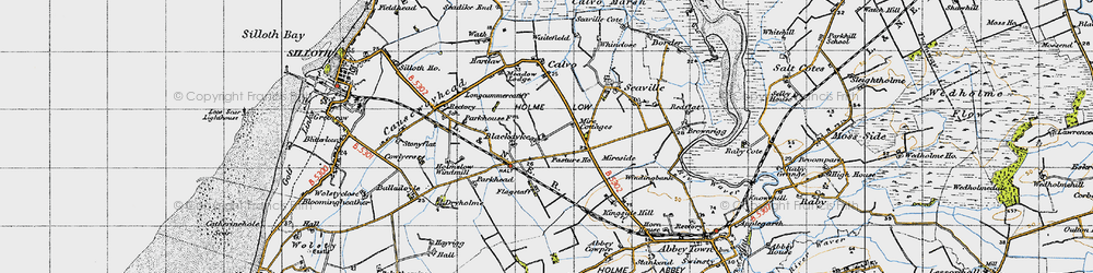 Old map of Blackdyke in 1947