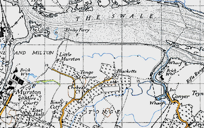 Old map of Blacketts in 1946