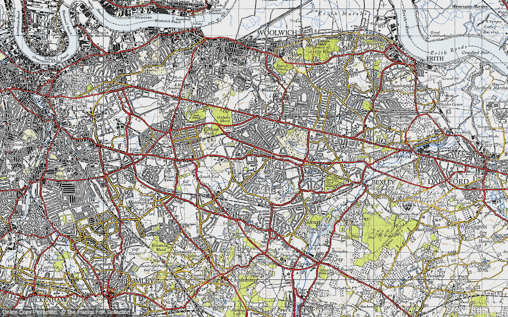 Old Map of Blackfen, 1946 in 1946