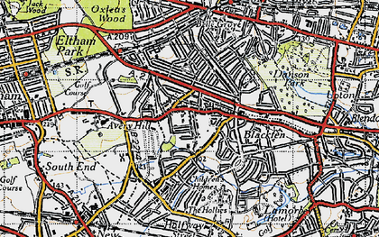 Old map of Blackfen in 1946