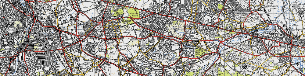 Old map of Blackfen in 1946