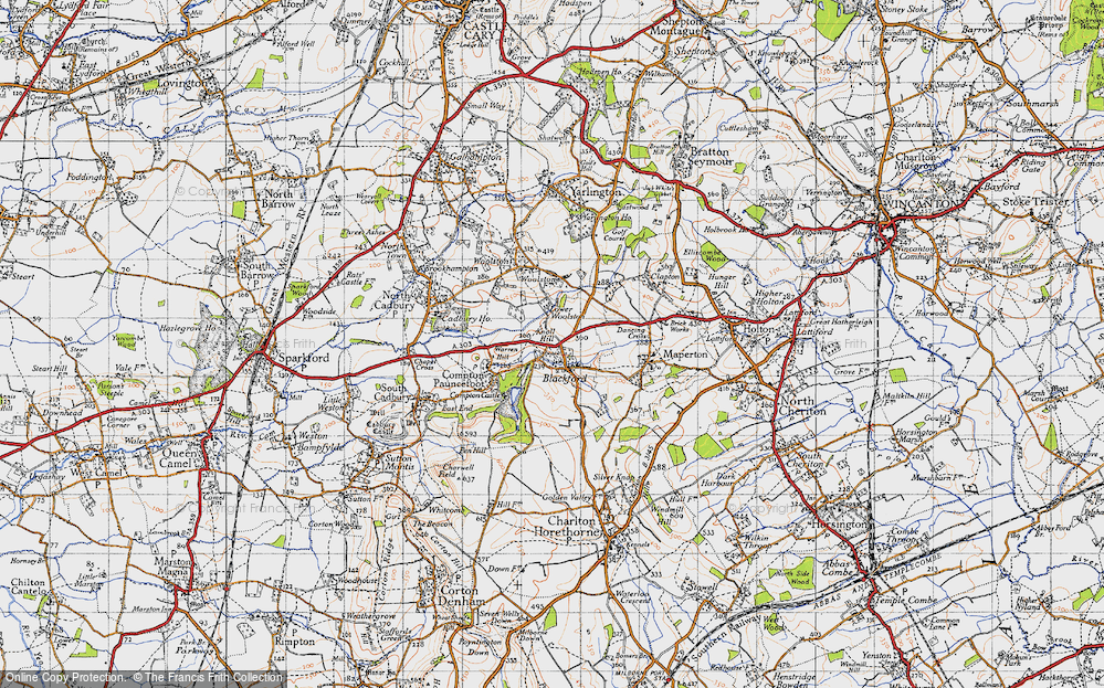 Old Map of Blackford, 1945 in 1945