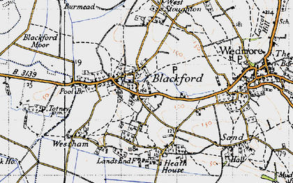 Old map of Blackford in 1946