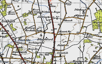 Old map of Low Harker in 1947