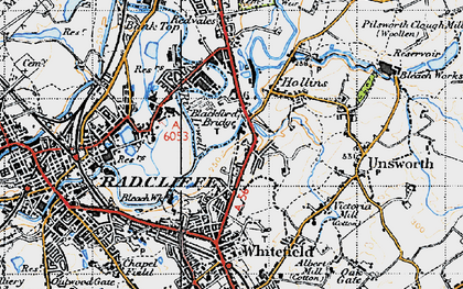 Old map of Blackford Bridge in 1947