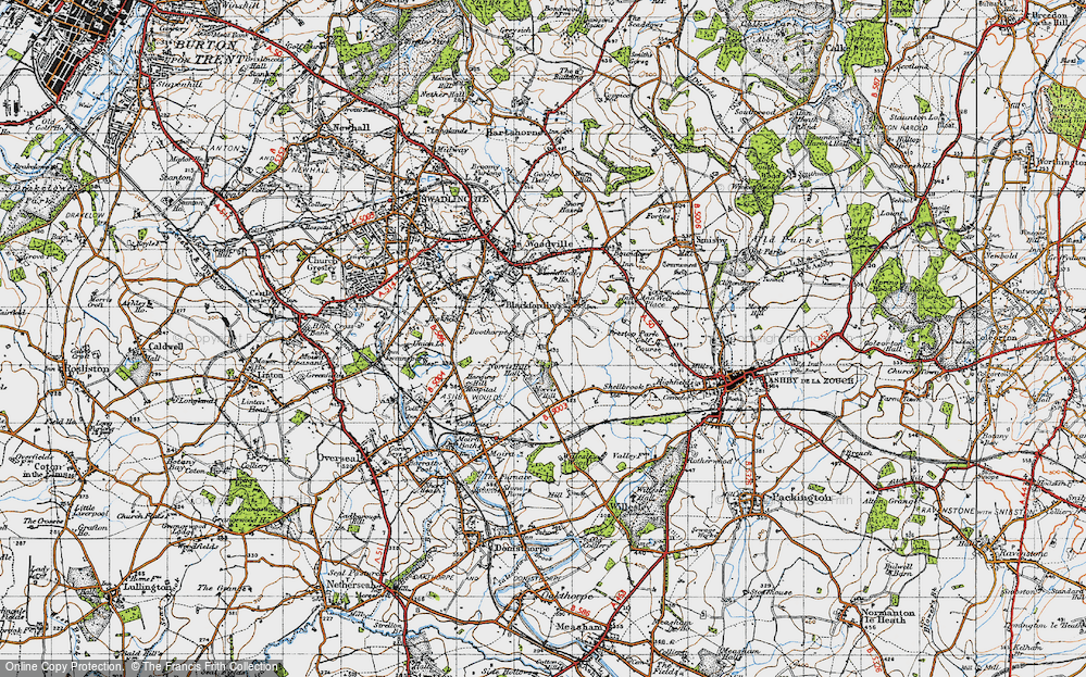 Old Map of Historic Map covering Boothorpe in 1946