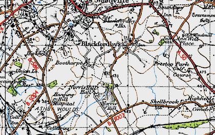 Old map of Blackfordby in 1946