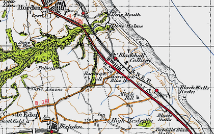 Old map of Blackhall Colliery in 1947