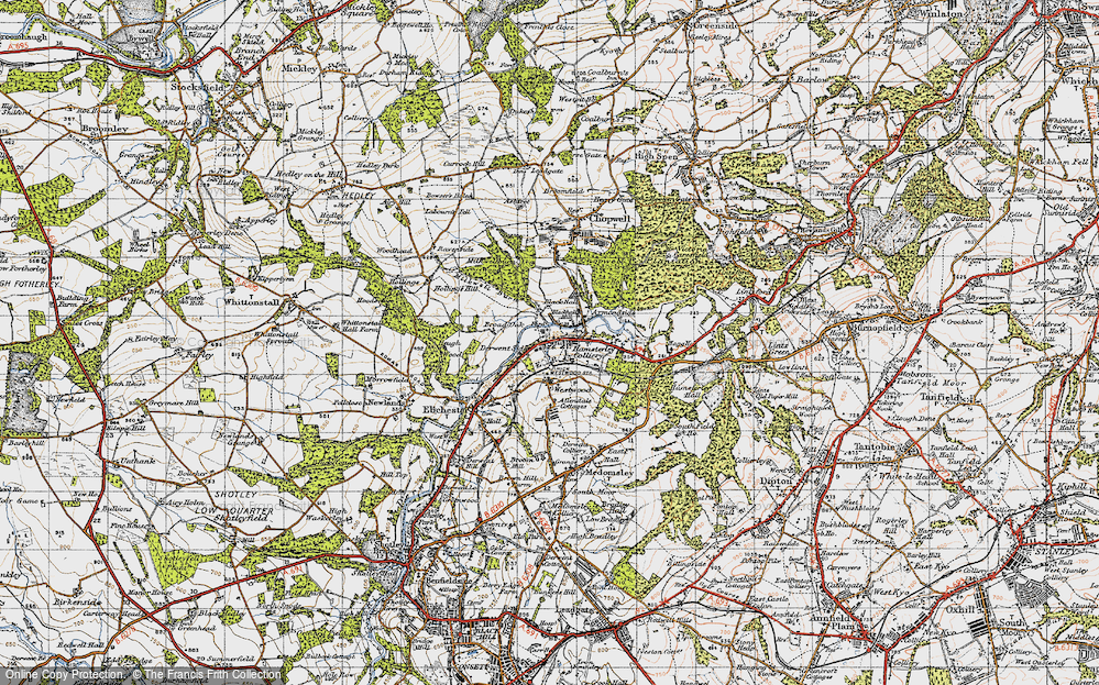 Old Map of Blackhall Mill, 1947 in 1947