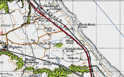 Old map of Benridge in 1947
