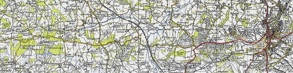 Old map of Blackham in 1946