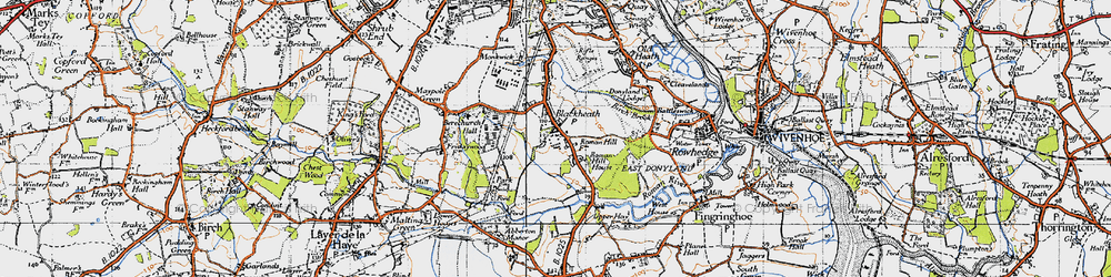 Old map of Blackheath in 1945