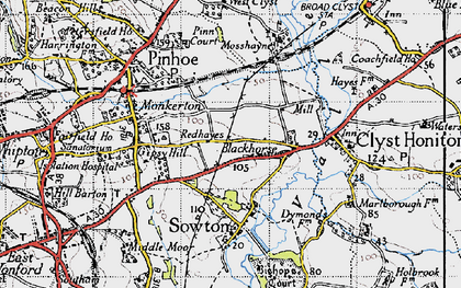 Old map of Blackhorse in 1946