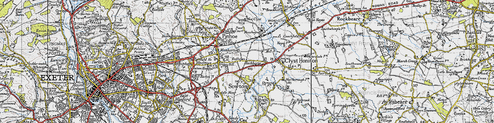 Old map of Blackhorse in 1946