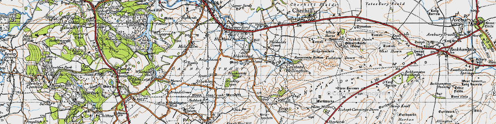 Old map of Blackland Wood in 1940