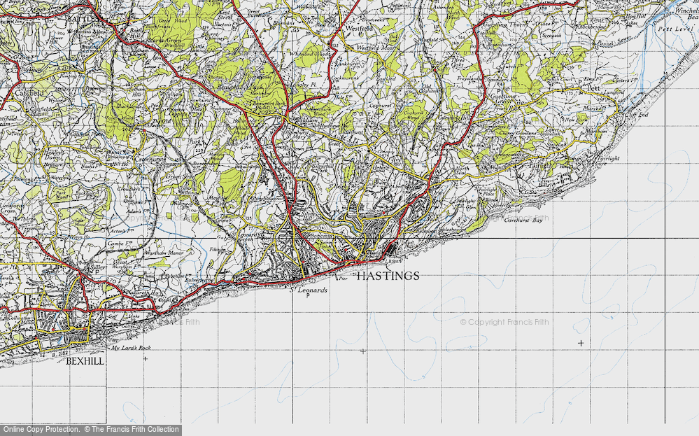 Old Map of Blacklands, 1940 in 1940