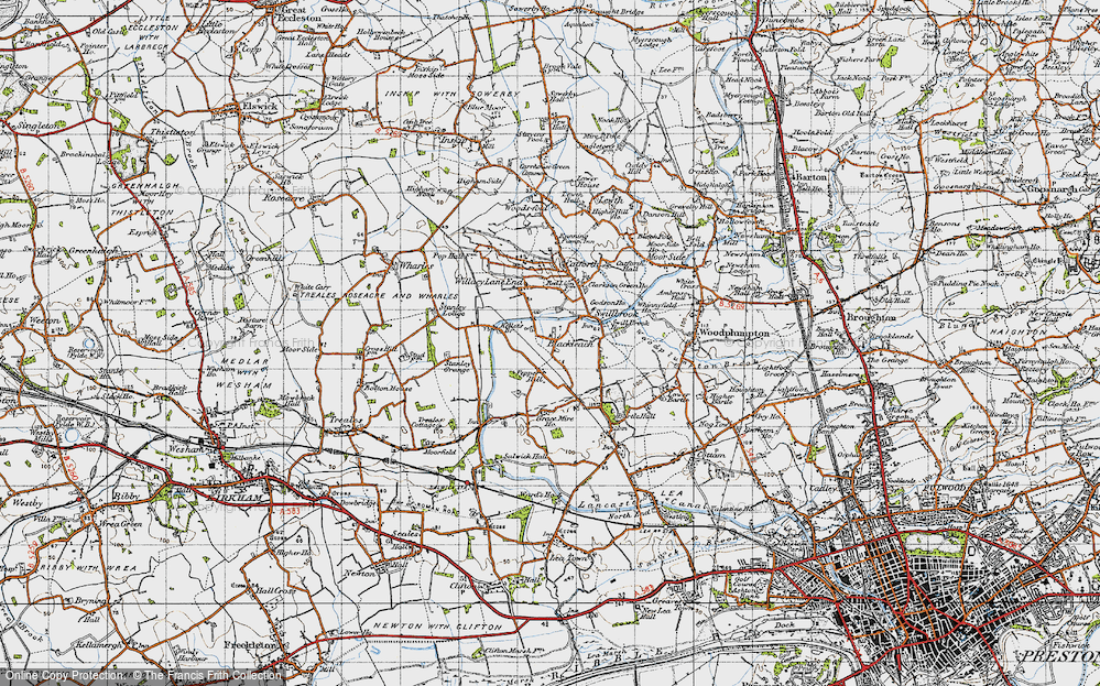 Old Map of Blackleach, 1947 in 1947
