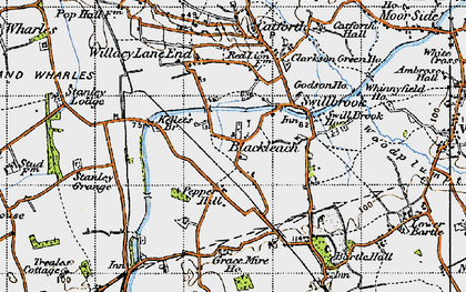 Old map of Blackleach in 1947