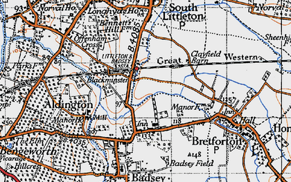 Old map of Blackminster in 1946