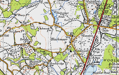 Old map of Bradshott Hall in 1940