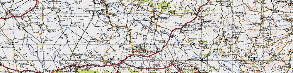 Old map of Beam Br in 1946