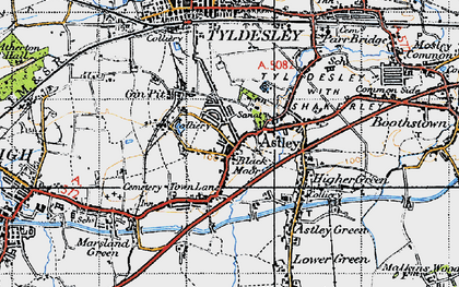 Old map of Blackmoor in 1947