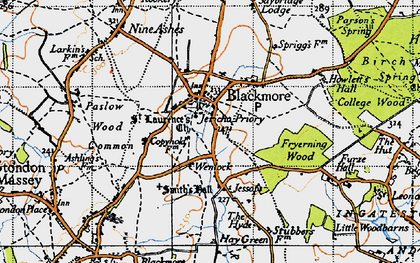 Old map of Blackmore in 1946