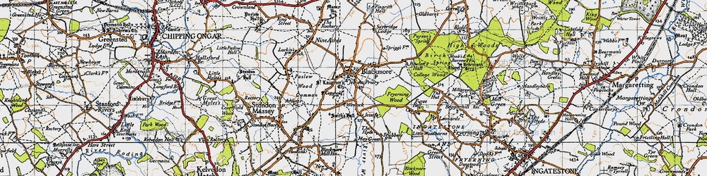 Old map of Blackmore in 1946