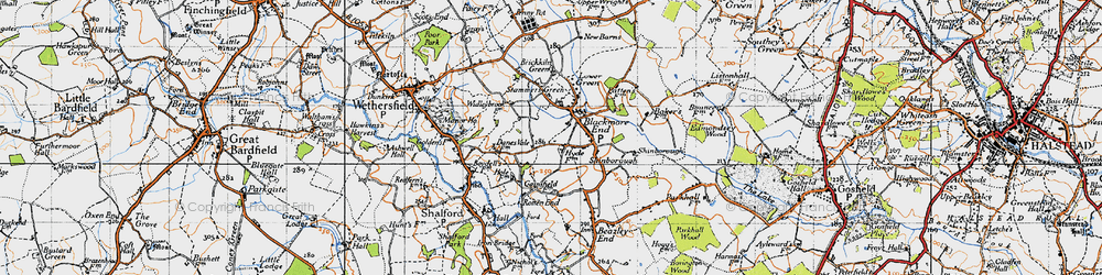 Old map of Blackmore End in 1945