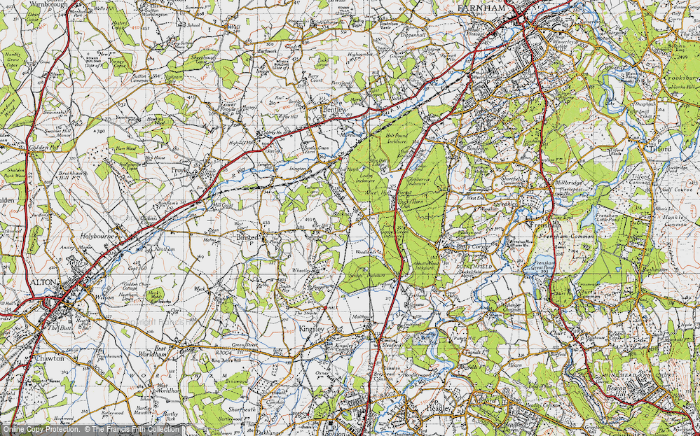 Old Map of Blacknest, 1940 in 1940