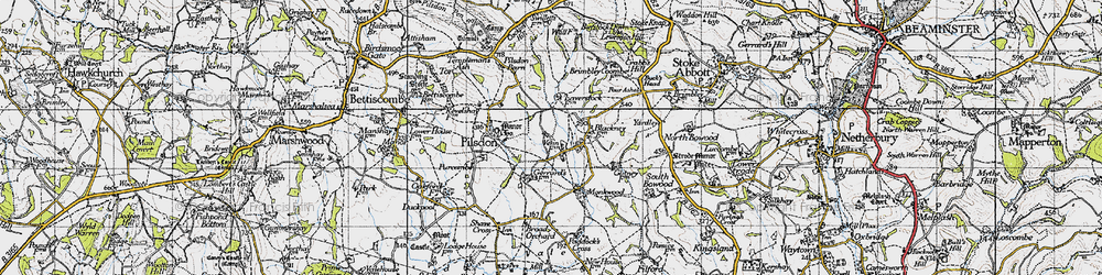 Old map of Blackney in 1945