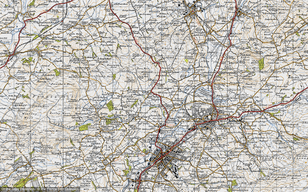 Old Map of Historic Map covering Bank End in 1947