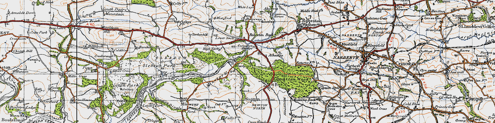 Old map of Atheston in 1946