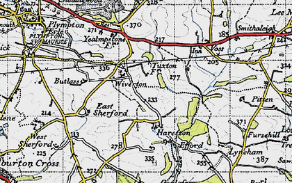 Old map of Butlas in 1946