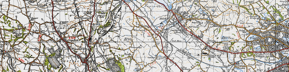 Old map of Blackrod in 1947