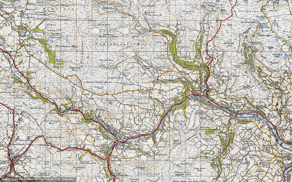 Old Map of Blackshaw Head, 1947 in 1947