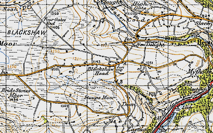 Old map of Blackshaw Head in 1947