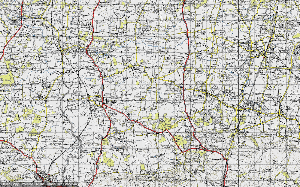 Old Map of Blackstone, 1940 in 1940