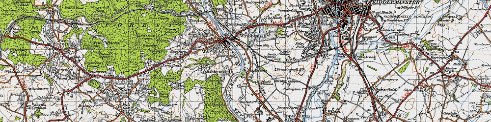 Old map of Blackstone in 1947