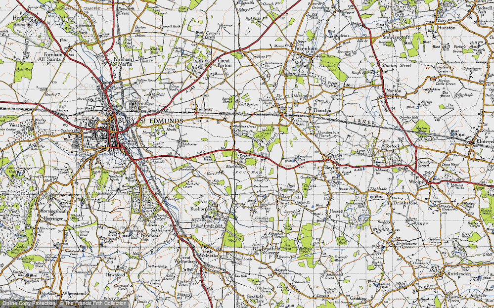 Old Map of Blackthorpe, 1946 in 1946